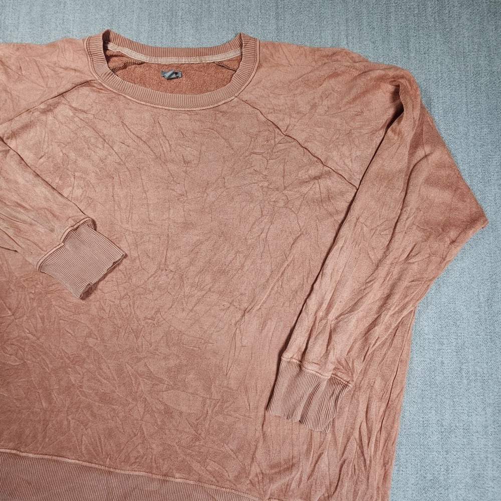 Aerie Women's Orange Sweatshirt Long Sleeve Crew Neck Pullover Sz XL - Picture 4 of 14